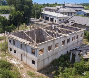 災後興建中之中興新村 - AI 修繪圖