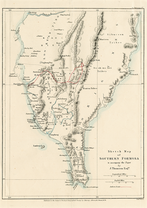 1873年福爾摩沙南部圖