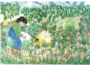 《種植樹薯》曾秀然繪