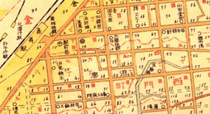 嘉義市街實測圖(截圖)，1931年