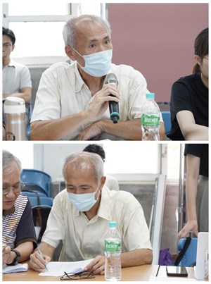 臺史博志工蔡源斌先生分享自己事先研究地方堡圖的成果。