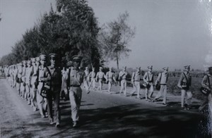 館藏民國60年代北港高中學生行軍訓練老照片之一