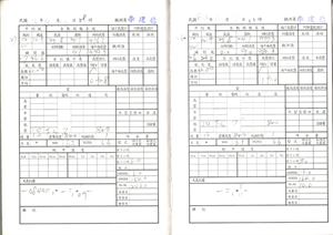 2009年莫拉克風災臺灣南區氣象中心(臺南)觀測簿紀錄