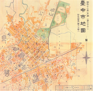 1937 台中市地圖