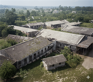 災後興建中之中興新村 - AI 修繪圖