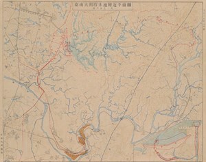 大正15年(1926)《嘉南大圳貯水池調查平面圖》