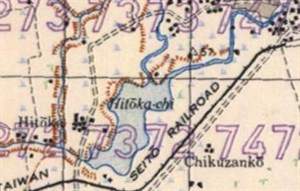 1944年_美軍地形圖的美濃湖周邊