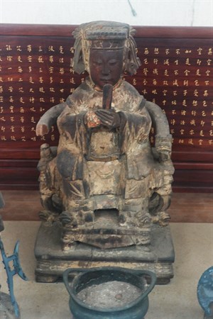 館藏清代媽祖神像木雕造型袖珍古樸