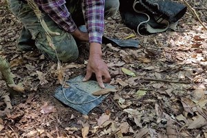 ⑦將吊繩前端圈成略大於動物腳掌的圓形。