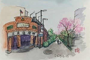 春天的老街派出所 (創作者：林麗玲)