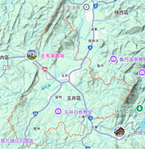 台南市玉井區地形圖