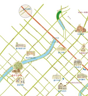 台中文學館摺頁地圖