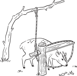 *設置陷阱的插畫示意圖。本計畫繪製