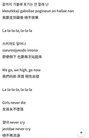 tripleS  - Girls Never Die歌詞