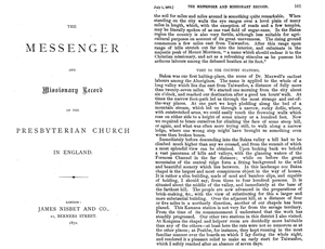 Messenger and Missionary Record of the Presbyterian Church in England(1868-1878)