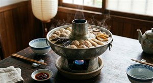 Gemini生成日治時期十錦火鍋（什錦火鍋）圖片