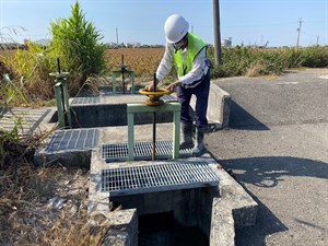 掌水工管理閘門現場