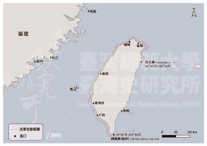 1884年10月23日至1885年4月16日法軍海上封鎖臺灣範圍