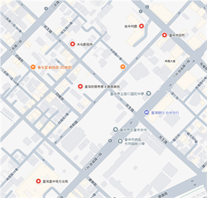 台中市西區官署群分布圖