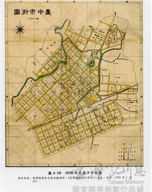 1930年台中市街圖