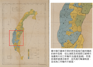奧田彧與島田滿男〈農業經營地帶（市街庄別）〉 資料來源：臺史博館藏，2003.017.0120
