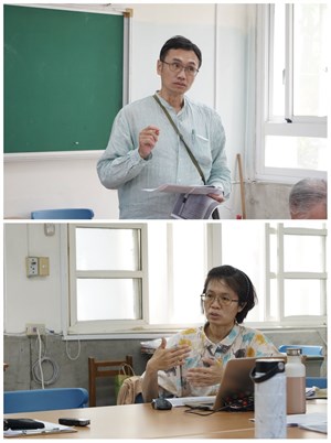 由臺史博林孟欣（圖上）、陳怡菁助理研究員（圖下），介紹「土城子適地」的史料價值與本次讀書會的問題意識。