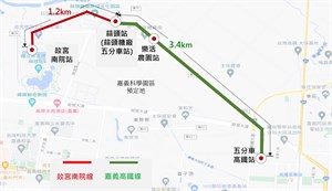 蒜頭糖廠五分車路線圖