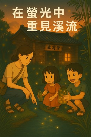 海報-「在螢光中重見溪流 —大安圳四汴頭分水口螢火蟲復育與地方文化共構行動計畫」封面2