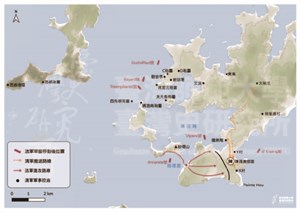 1885年3月30日清法戰爭澎湖戰役清軍與法軍交戰動態