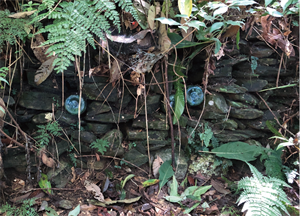 六龜警備道上的酒瓶與駁坎。照片提供：邱靜慧