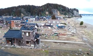 圖17、鵜飼地區受海嘯侵襲情形