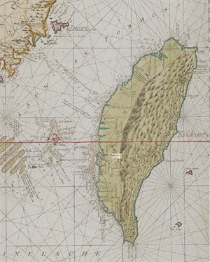 18世紀荷蘭人所繪製海圖上即有Tivorang地名之標示，顯示大武壠族存在於此地的證明。來源：臺史博館藏2003.031.0006