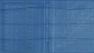 〈大正3年至14年麻豆圳區域內滯水量及水位調查表〉