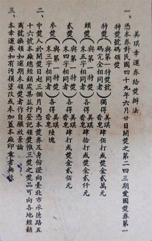 美琪幸運券特獎獎金為兩萬元