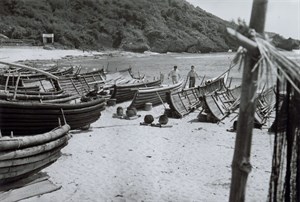 杉福村海岸上的竹排船(1959~1960)