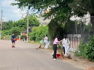 第七十一次社區服務 來到義竹名人巷 翁岳生院長古宅前