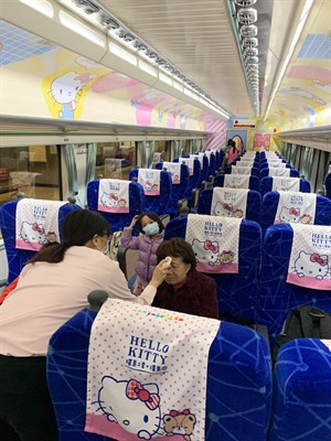 Hello kitty 觀光列車落實防疫措施