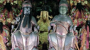 城隍爺從祀「八司官」中的功過司(右)、速報司(左)