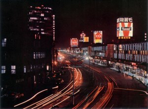 1969年，台北市中華路一段夜景