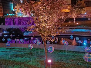 柳川河岸-步道燈飾布置