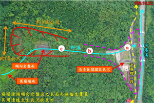 圖19、平廣路一段22號崩塌地2020年複勘成果