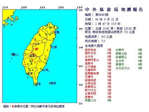 中央氣象局地震報告