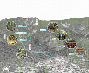 在部落獵人的帶領下所行經的路徑踏查地圖