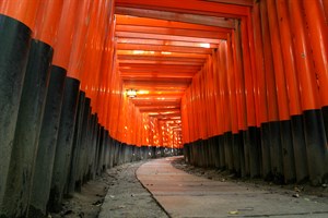 京都伏見稻荷大社境內鳥居甬道（千本鳥居）