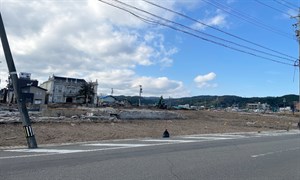 圖7、受損建物已拆除的輪島朝市