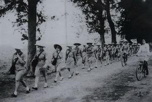 館藏民國60年代北港高中學生行軍訓練老照片之二