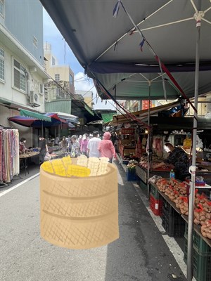 路中間的玉米攤
