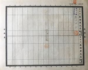館藏大日本製糖株式會社株券背面資訊