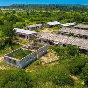 災後興建中之中興新村 - AI 修繪圖